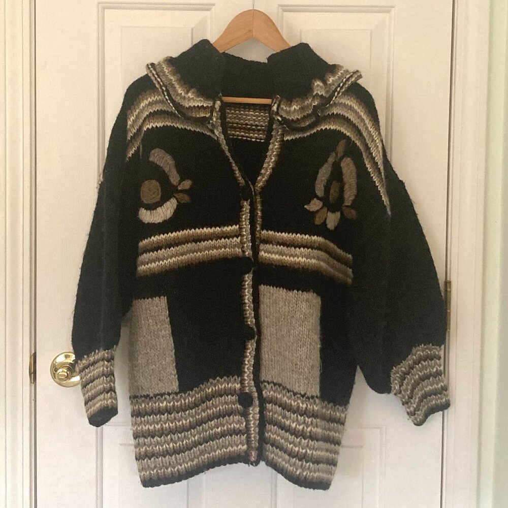 Vintage Wool Oversized Cartigan Sweater
